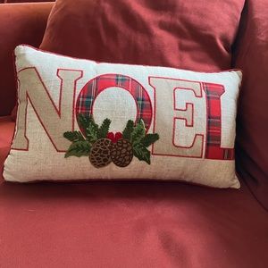 “Noel” Christmas Toss Pillow